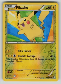 Pikachu 50/149 Common Boundaries Crossed Pokemon Reverse Holo NM - Image 1