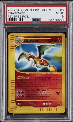 Charizard Reverse Foil #6/165 - 2002 Pokemon Expedition - PSA 9 - LOW POP 280 - Image 1