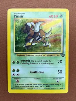 Pokemon Pinsir Jungle 09/64 Holo Rare English 1999 Damged - Image 1