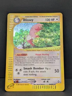 Blissey H06/H32 Aquapolis Holo Ultra Rare Pokemon TCG Nintendo e-reader MP - Image 3