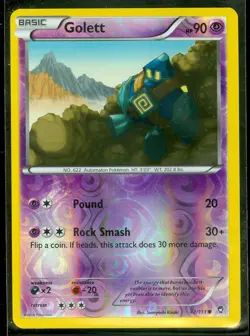 Pokemon GOLETT 42/111 - XY Furious Fists Rev Holo - MINT - Image 1