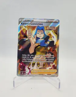 Karen's Conviction (Full Art) 193/198 SWSH06: Chilling Reign Ultra Rare NM - Image 2
