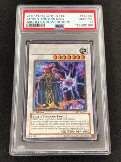 Yugioh 2010 Zeman The Ape King 1st ABPF-EN097 PSA 10 Secret Rare - Image 1