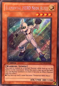 Elemental Hero Neos Alius LCGX-EN028 1st Edition Secret Rare LP - Image 1