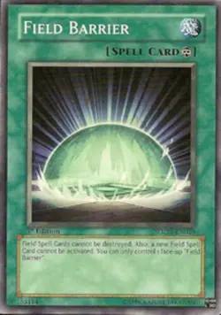 Yugioh! MP Field Barrier - SDZW-EN028 - Common - 1st Edition Moderately Played, - Image 1