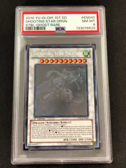 Yugioh 2010 Shooting Star Dragon 1st STBL-EN040 PSA 8 Ghost Rare - Image 1