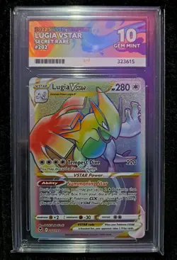 Pokemon TCG Lugia VSTAR Silver Tempest 202/195 ACE graded 10 - Image 1