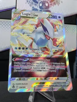 Pokemon Lugia VSTAR TCG Silver Tempest Holo Ultra Rare Card 139/195 Nm - Image 2