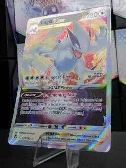 Pokemon Lugia VSTAR TCG Silver Tempest Holo Ultra Rare Card 139/195 Nm - Image 3