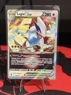 Pokemon TCG Lugia VSTAR Holo Silver Tempest 139/195 2022 Ultra Rare - Image 1