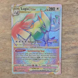 Pokemon Lugia VSTAR Full Art Secret Rare Holo 202/195 Silver Tempest 280HP TCG - Image 1