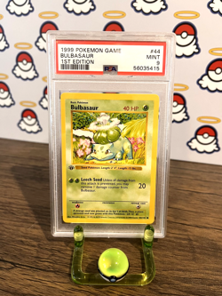 Bulbasaur 44/102 Pokemon TCG 1999 Base Set Shadowless 1st Edition - PSA 9 MINT - Image 1