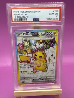 Pikachu Ex - 219/191 - PSA 10 - Ultra Rare - SV08: Surging Sparks - Pokemon TCG - Image 2