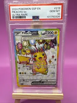 Pikachu Ex - 219/191 - PSA 10 - Ultra Rare - SV08: Surging Sparks - Pokemon TCG - Image 3