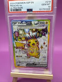 Pikachu Ex - 219/191 - PSA 10 - Ultra Rare - SV08: Surging Sparks - Pokemon TCG - Image 4