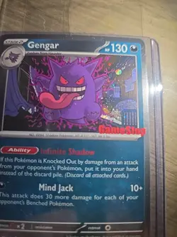 Pokemon TCG Gengar 050/088 Stamped Gamestop Promo Card. Big Star And Swirl. - Image 4
