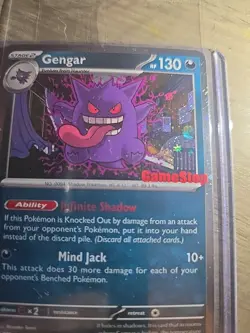 Pokemon TCG Gengar 050/088 Stamped Gamestop Promo Card. Big Star And Swirl. - Image 5