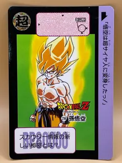 TCG SON GOKU Card 1991 Dragon Ball Z Japanese Made in Japan Bandai NO.296 - Image 1