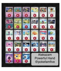 Pokemon TCG Alakazam 60 Card Deck - Tournament Ready, @pokefamfive - Image 1