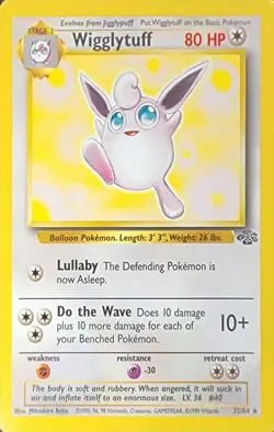 Wigglytuff 32/64 Jungle Non Holo Rare Pokemon card NM/LP - Image 1