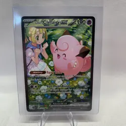 Pokemon Lillies Clefairy EX Full Art Card 184/159 Journey Together NM SIR Rare - Image 1