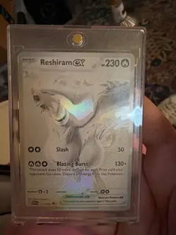Reshiram ex 173/086 white Pokemon card holo - Image 1