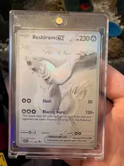 Reshiram ex 173/086 white Pokemon card holo - Image 2