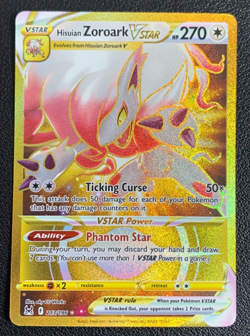 Hisuian Zoroark VSTAR 213/196 Lost Origin Gold Secret Rare Pokemon TCG Card NM - Image 1