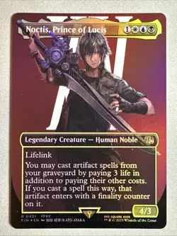 MTG / Noctis, Prince of Lucis / FIN / #401 / FOIL (Borderless) / Rare / NM - Image 1