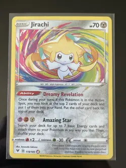 Pokemon Jirachi Swsh04 Vivid Voltage 119/185 Amazing Rare Holo 70 HP - Image 1