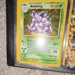 Pokemon TCG Nidoking Base Set Holo Rare 11/102 90 HP Thrash Toxic 1999 Wizards - Image 1