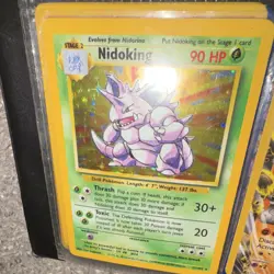 Pokemon TCG Nidoking Base Set Holo Rare 11/102 90 HP Thrash Toxic 1999 Wizards - Image 2