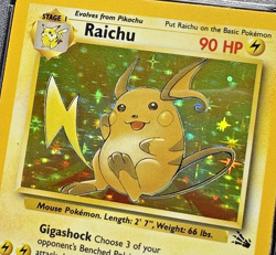 Pokemon TCG Raichu Fossil 14/62 Holo 1999-2000 Wizards Base Set PSA NM-MT 8 - Image 2