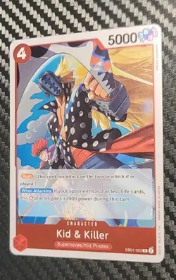 One Piece Card Game TCG Kid and Killer EB01-003 NM - Image 1