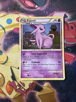 Espeon 2/90 HGSS Undaunted Holo Rare Pokemon LP - Image 1