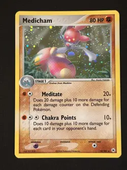 Medicham 10/101 EX Hidden Legends Pokemon TCG Holo NM with SWIRL!!! - Image 1