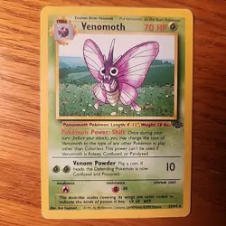 Pokemon TCG Venomoth Jungle 29/64 Regular Unlimited Rare MP-HP - Image 1