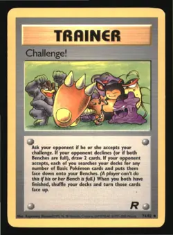 Challenge! 74/82 Uncommon Team Rocket Pokemon Unlimited Lightly Played - Image 1