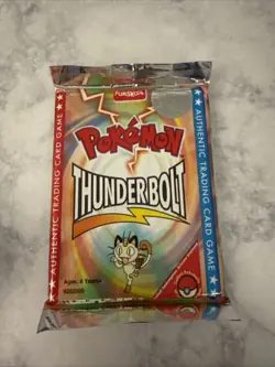 Pokemon Booster Pack Meowth Thunderbolt Funskool India 2004 Sealed Rare - Image 1