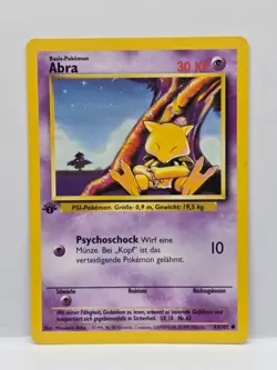 Abra 43/102 Base Set 1st Edition German Pokemon TCG LP - Image 1
