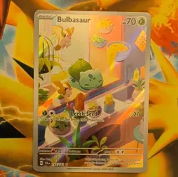 Pokemon Bulbasaur 143/142 SV07 Stellar Crown Illustration Rare Holo Basic 70 HP - Image 1