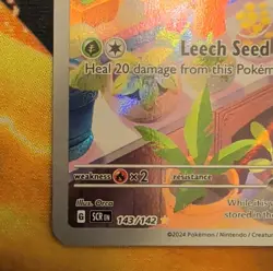 Pokemon Bulbasaur 143/142 SV07 Stellar Crown Illustration Rare Holo Basic 70 HP - Image 5