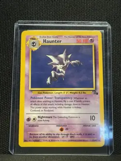 Pokemon TCG Fossil Haunter 21/62 NM WOTC 1999 Unlimited - Image 1