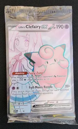 Pokemon Lillie’s Clefairy EX 195 Black Star Promo SEALED - Image 1