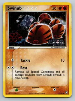 Pokemon Swinub Basic EX Team Rocket Returns 79/109 2004 HEAVILY PLAYED - Image 1