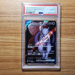 Pokemon Team Rocket's Mewtwo ex 114/098 SV10 Super Rare Holo Japanese PSA 10 - Image 1