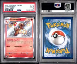 2024 POKEMON PAF EN-PALDEAN FATES SHINY RARE #110 CHARMELEON PSA 9 - Image 3