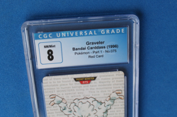 1996 POKEMON MONSTERS COLLECTION BANDAI CARDDASS GRAVEIER CGC 8 - Image 2