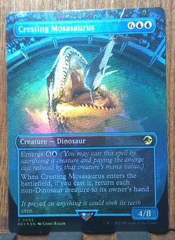 MTG Cresting Mosasaurus ( FOIL Borderless ) Universes Beyond: Jurassic World NM - Image 2