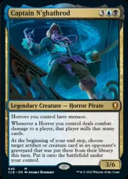 MTG Captain N'ghathrod - Foil, NM-Mint, English Commander Legends: Battle for Ba - Image 1